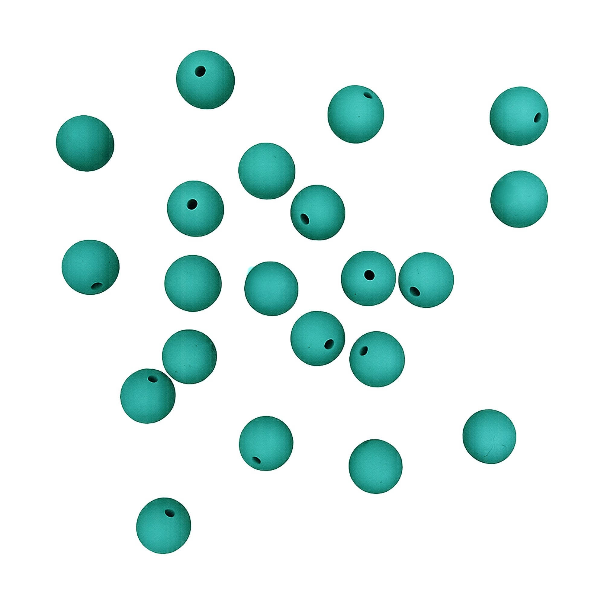 perlina silicone alimentare verde giada 9 mm dentizione