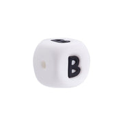 lettera B in silicone alimentare 12mm per dentizione e scritte personalizzate