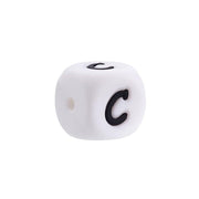 lettera C in silicone alimentare 12mm per dentizione e scritte personalizzate