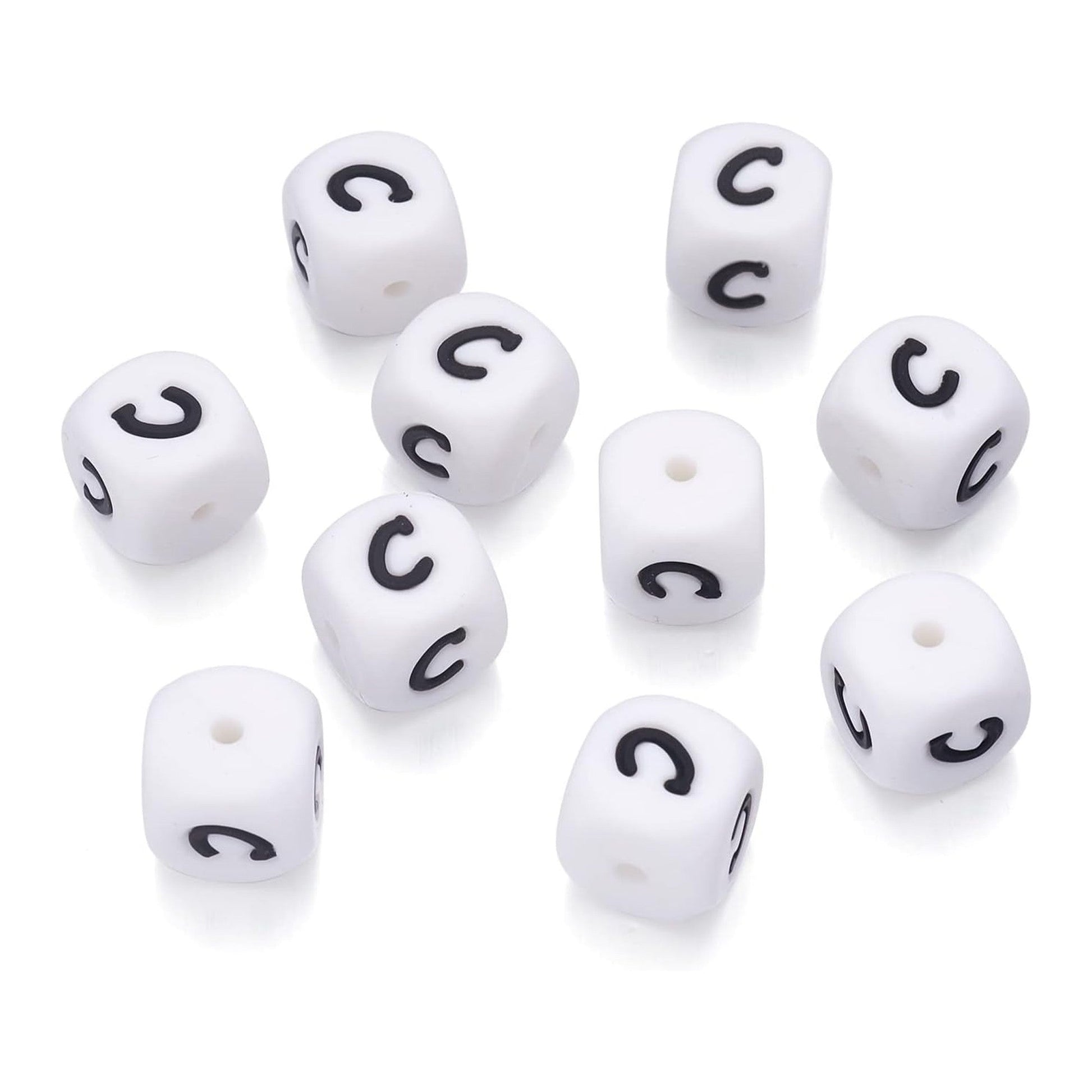 lettera alfabeto C in silicone alimentare 12mm per portachiavi e scritte personalizzate