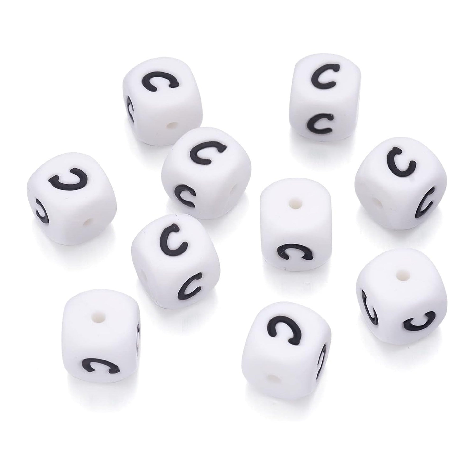 lettera alfabeto C in silicone alimentare 12mm per portachiavi e scritte personalizzate