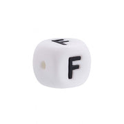 lettera F in silicone alimentare 12mm per dentizione e scritte personalizzate