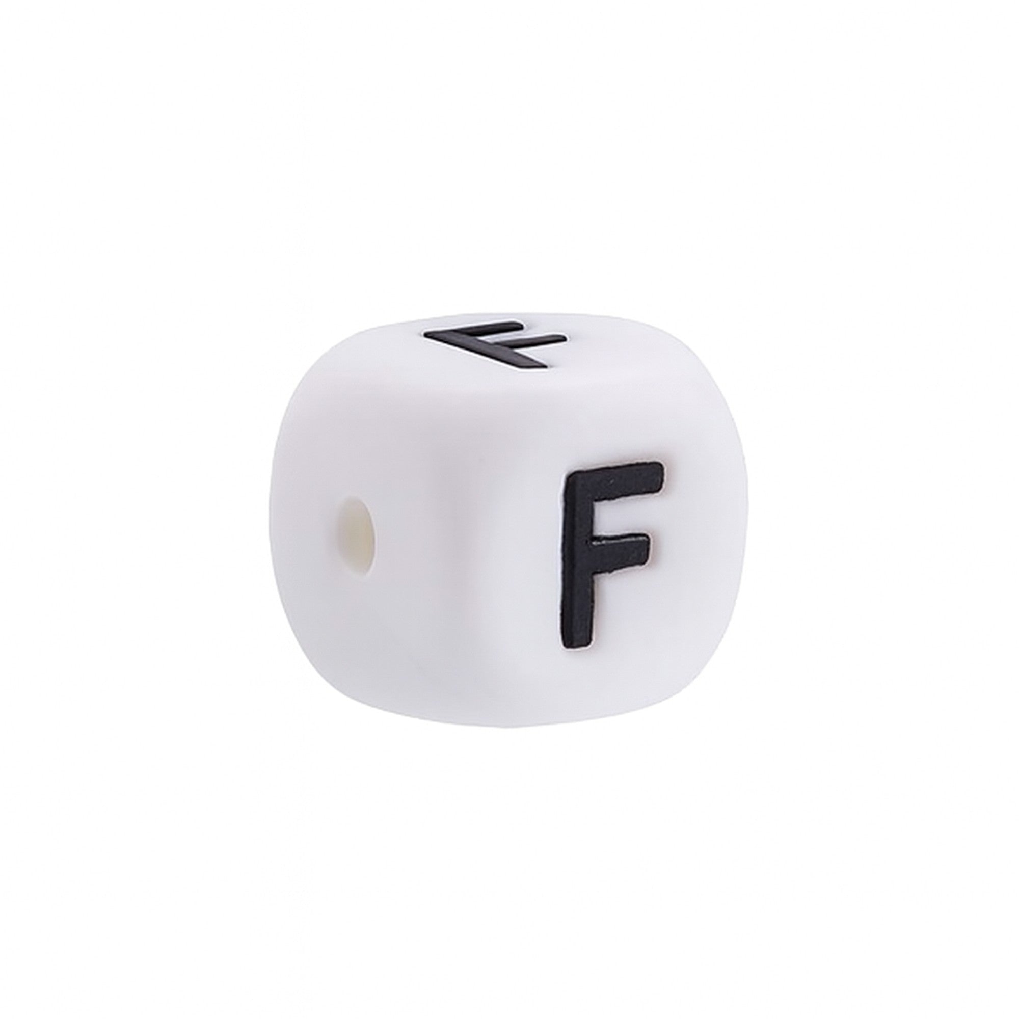 lettera F in silicone alimentare 12mm per dentizione e scritte personalizzate