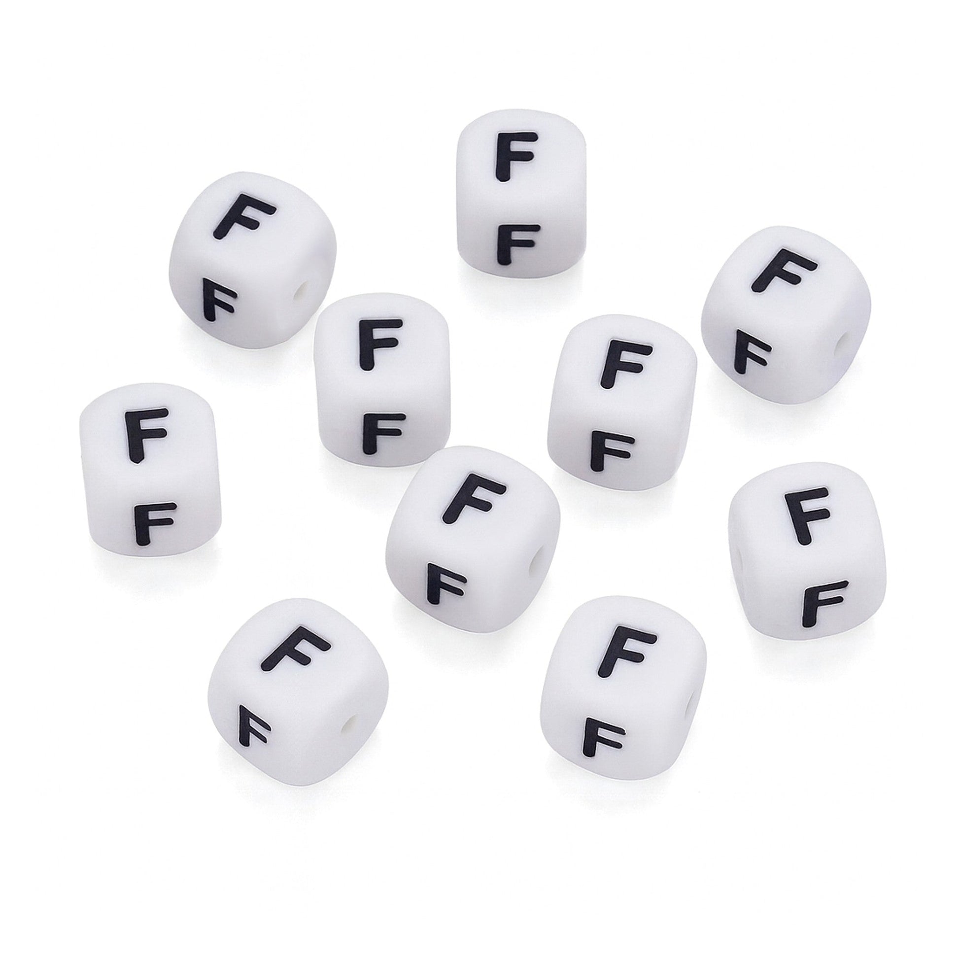 lettera alfabeto F in silicone alimentare 12mm per portachiavi e scritte personalizzate
