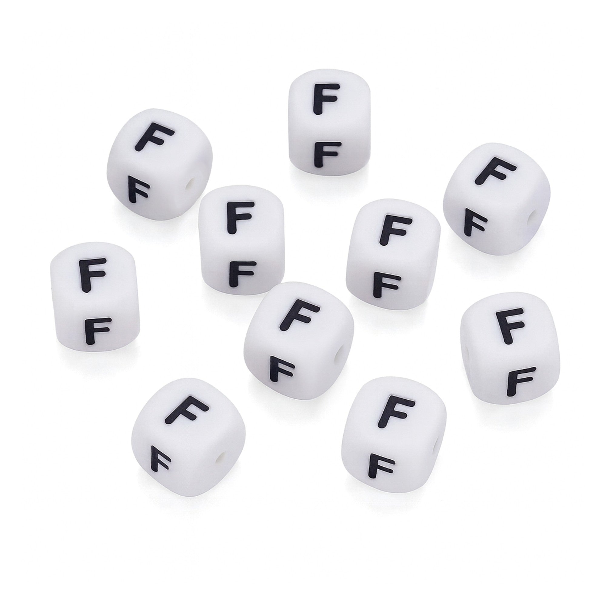 lettera alfabeto F in silicone alimentare 12mm per portachiavi e scritte personalizzate