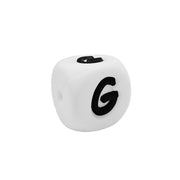 lettera G in silicone alimentare 12mm per dentizione e scritte personalizzate