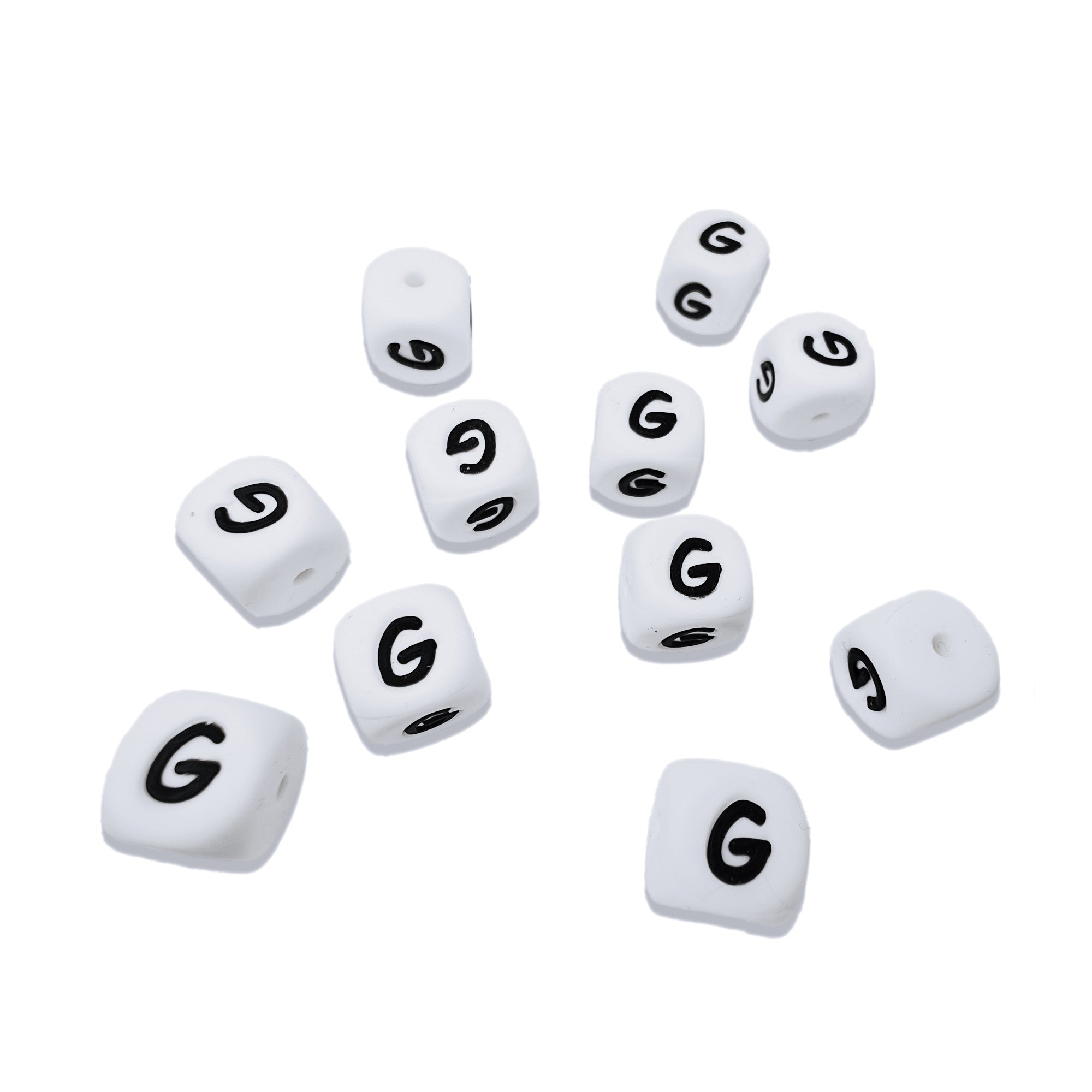 lettera alfabeto G in silicone alimentare 12mm per portachiavi e scritte personalizzate