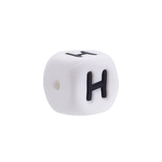 lettera H in silicone alimentare 12mm per dentizione e scritte personalizzate