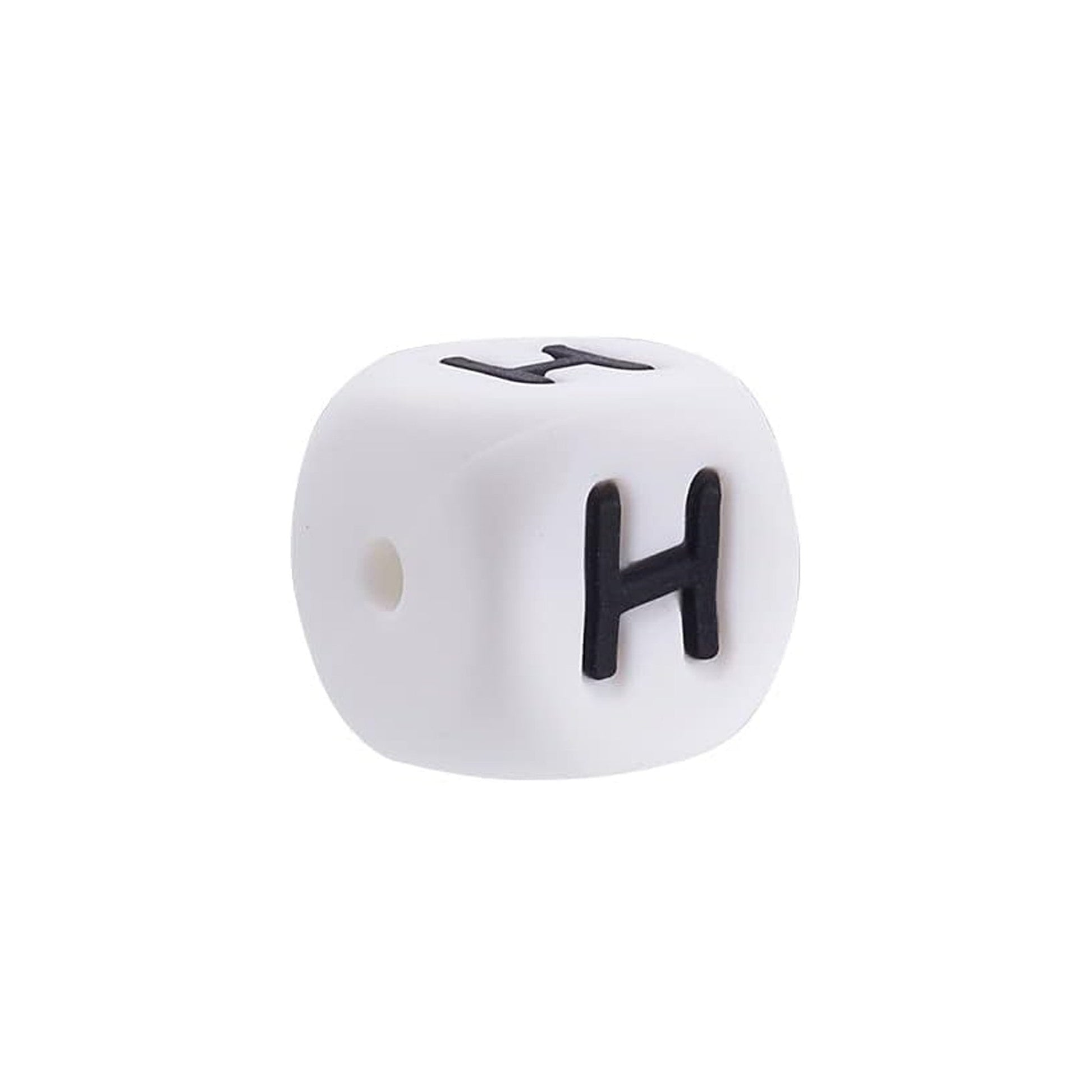 lettera H in silicone alimentare 12mm per dentizione e scritte personalizzate