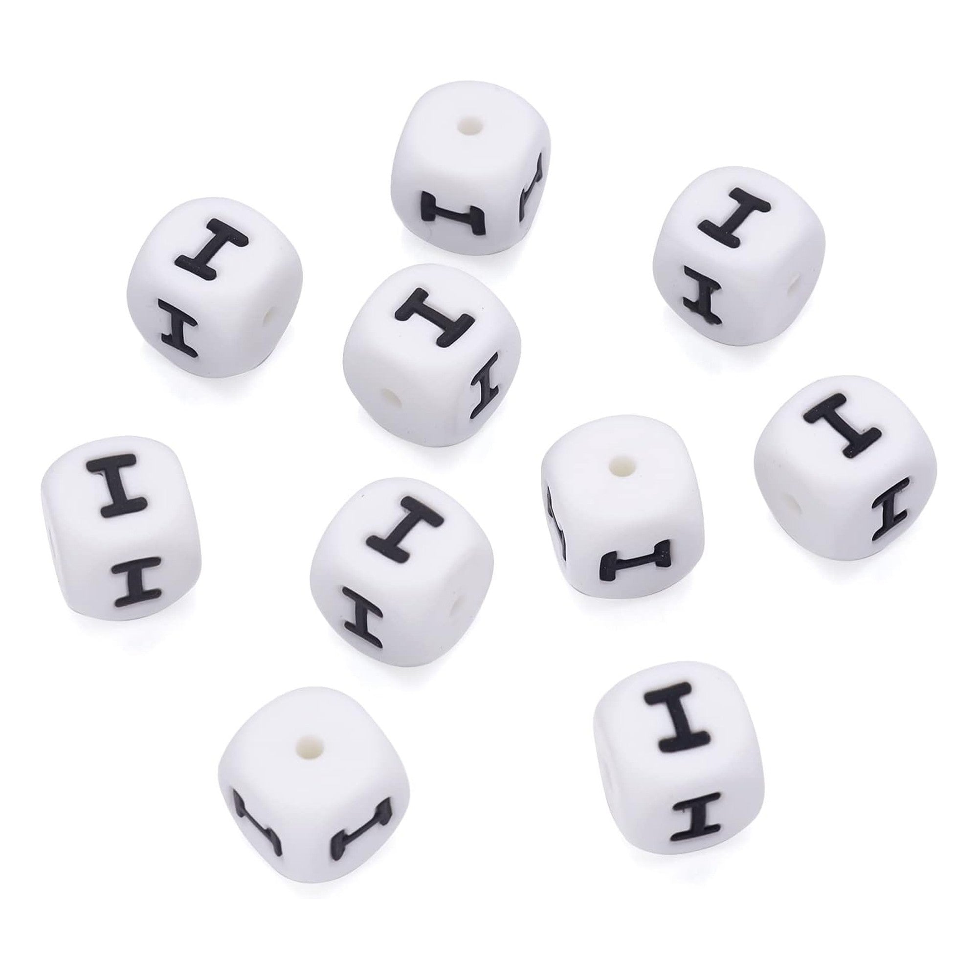 lettera alfabeto I in silicone alimentare 12mm per portachiavi e scritte personalizzate