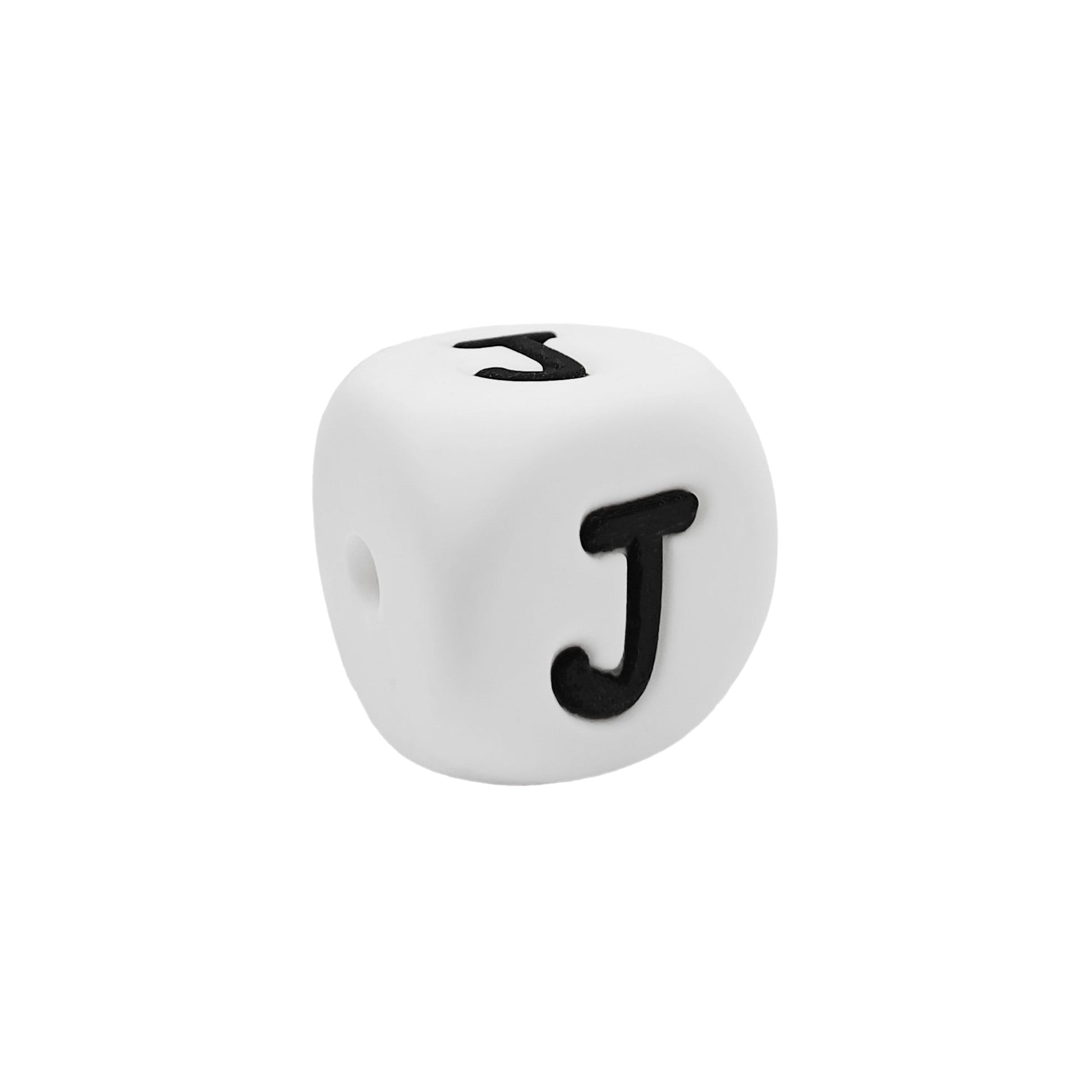 lettera J in silicone alimentare 12mm per dentizione e scritte personalizzate