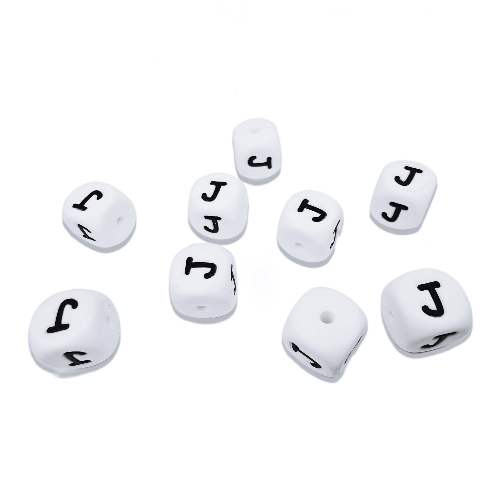 lettera alfabeto J in silicone alimentare 12mm per portachiavi e scritte personalizzate