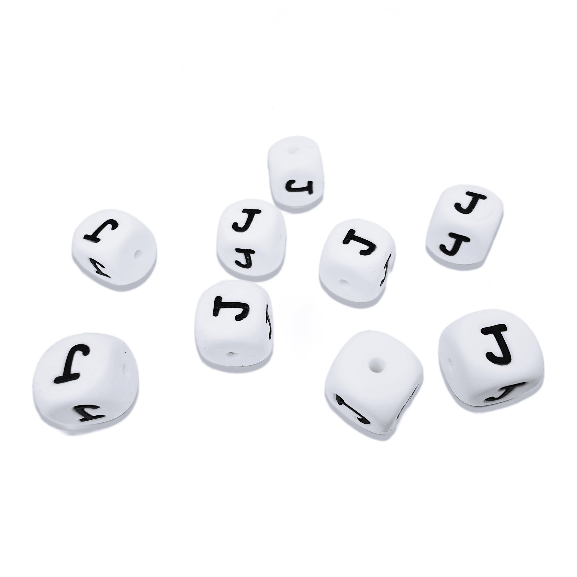 lettera alfabeto J in silicone alimentare 12mm per portachiavi e scritte personalizzate