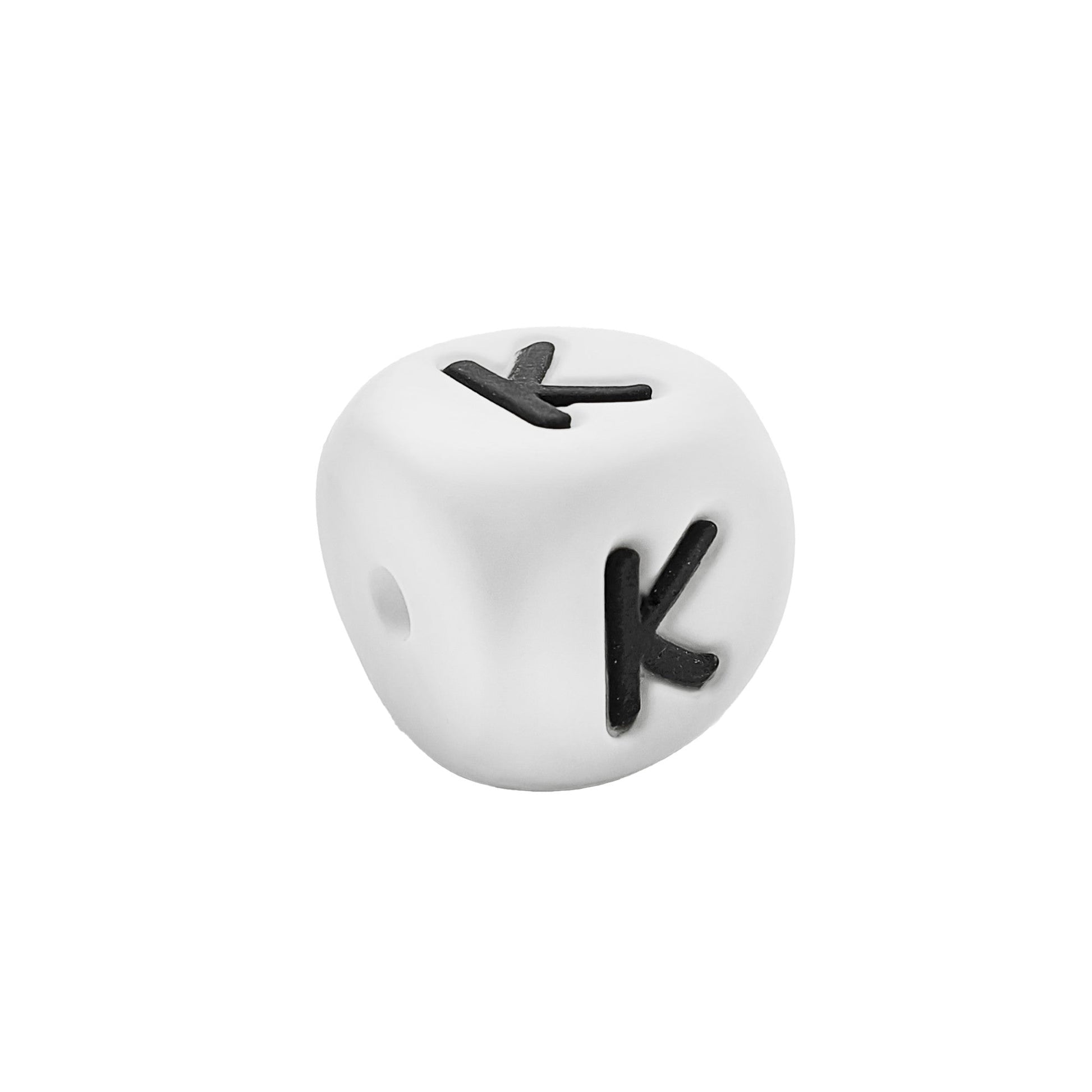 lettera K in silicone alimentare 12mm per dentizione e scritte personalizzate