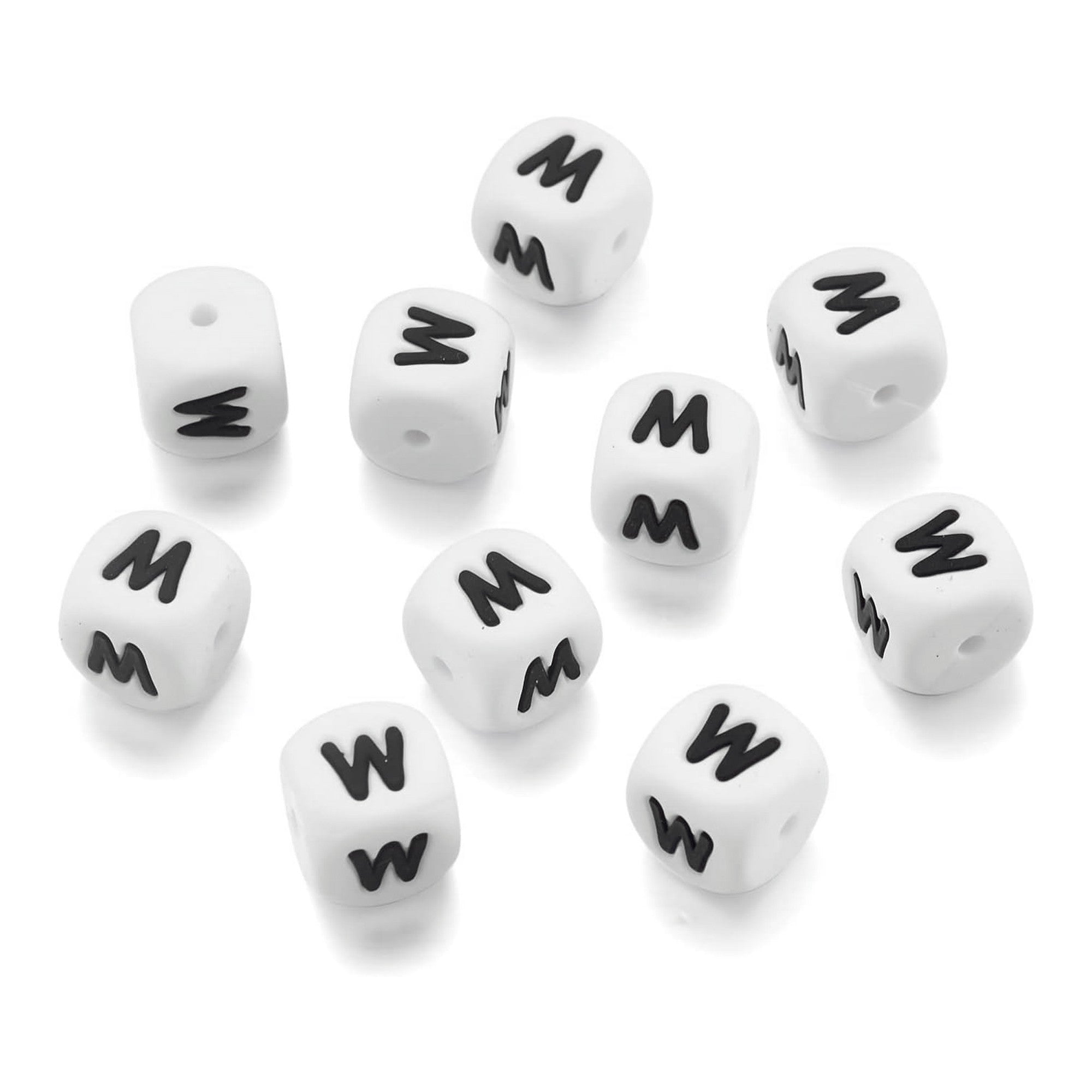lettera alfabeto M in silicone alimentare 12mm per portachiavi e scritte personalizzate