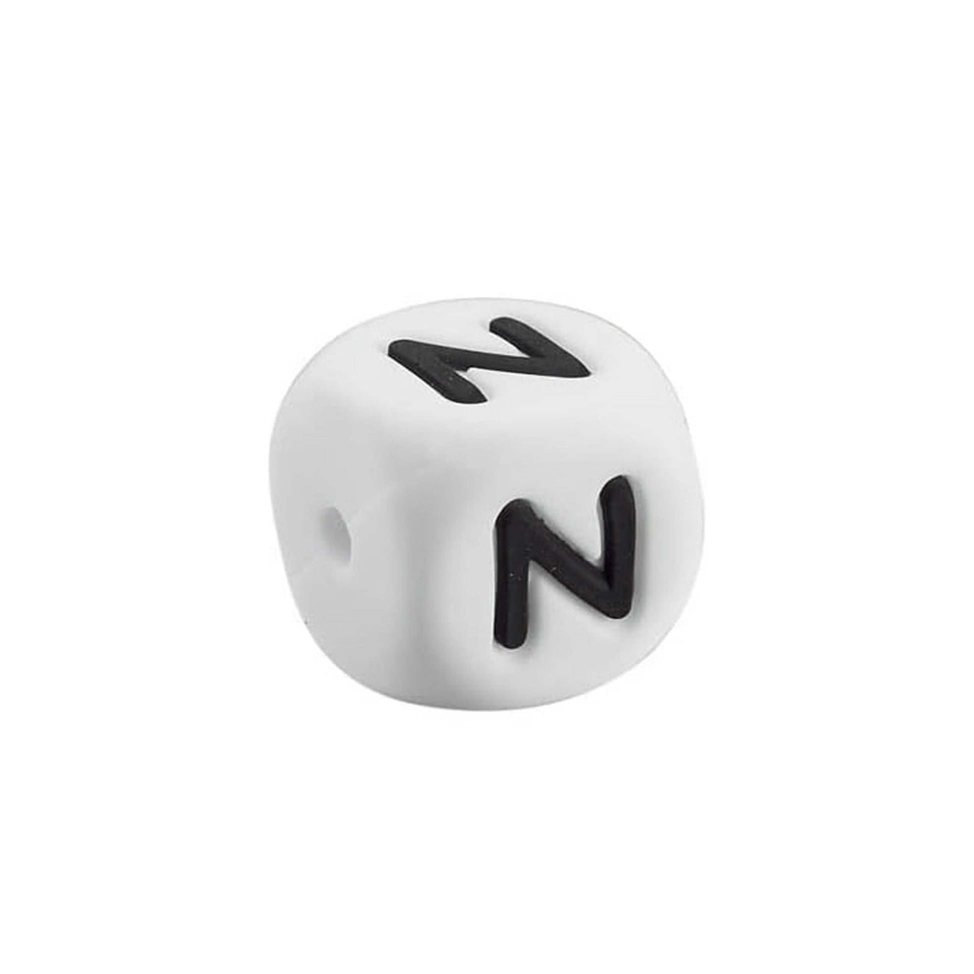 lettera N in silicone alimentare 12mm per dentizione e scritte personalizzate