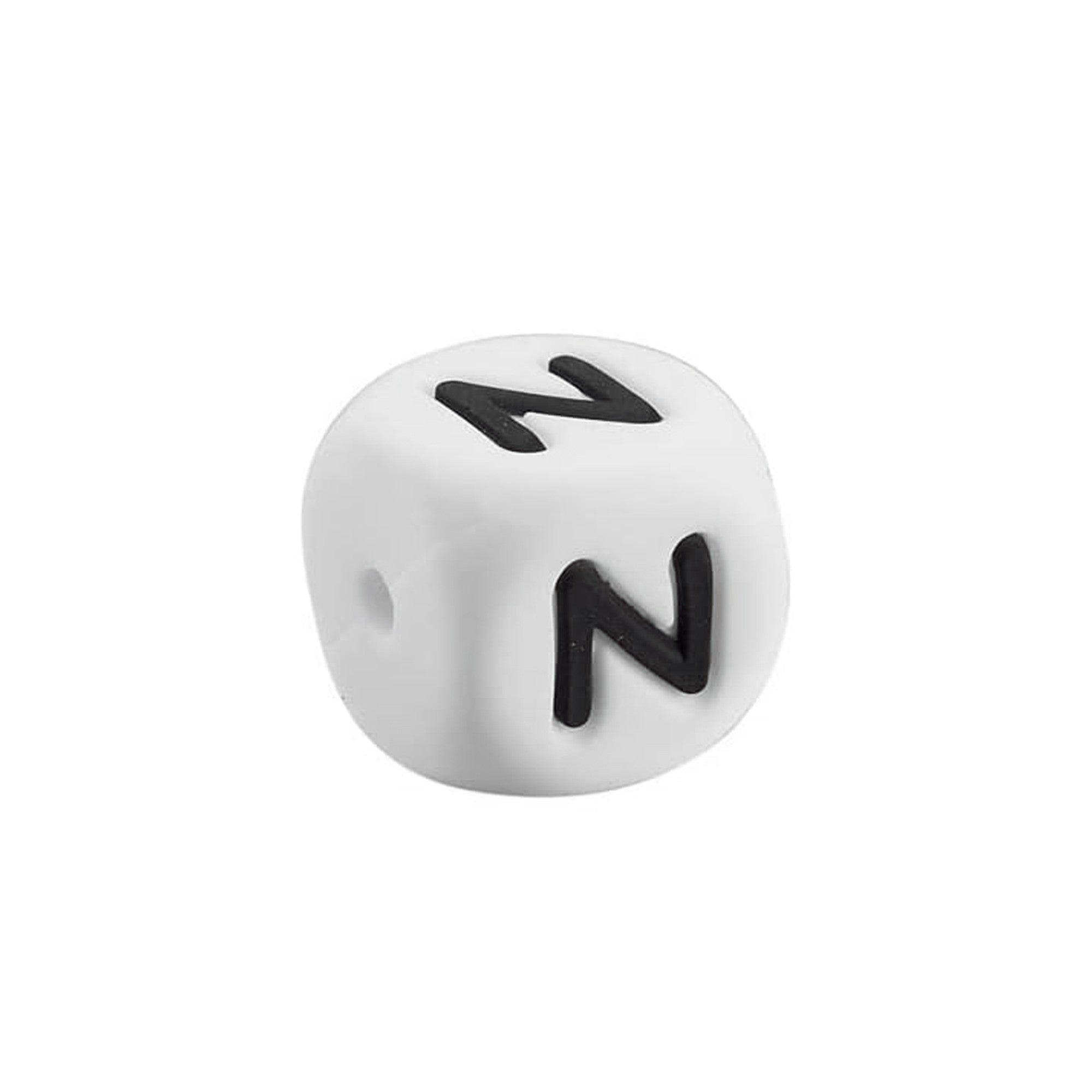 lettera N in silicone alimentare 12mm per dentizione e scritte personalizzate