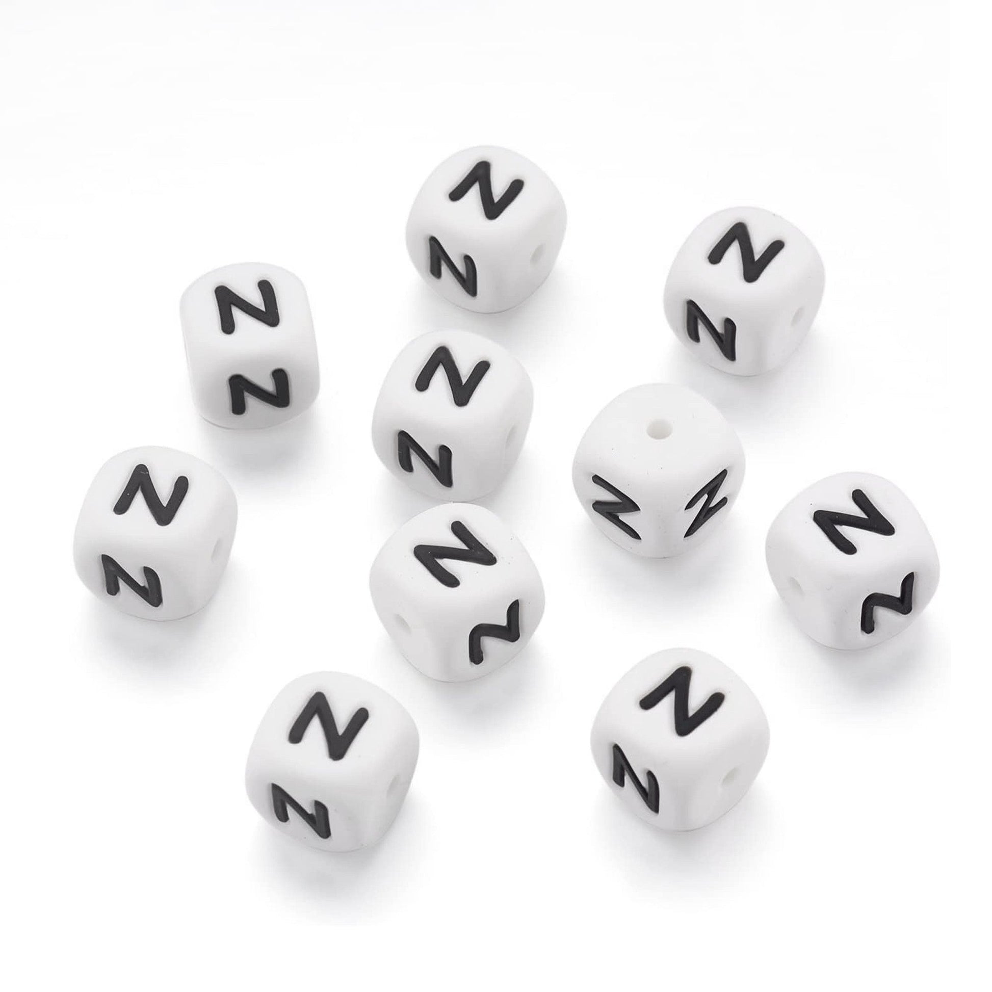 lettera alfabeto N in silicone alimentare 12mm per portachiavi e scritte personalizzate