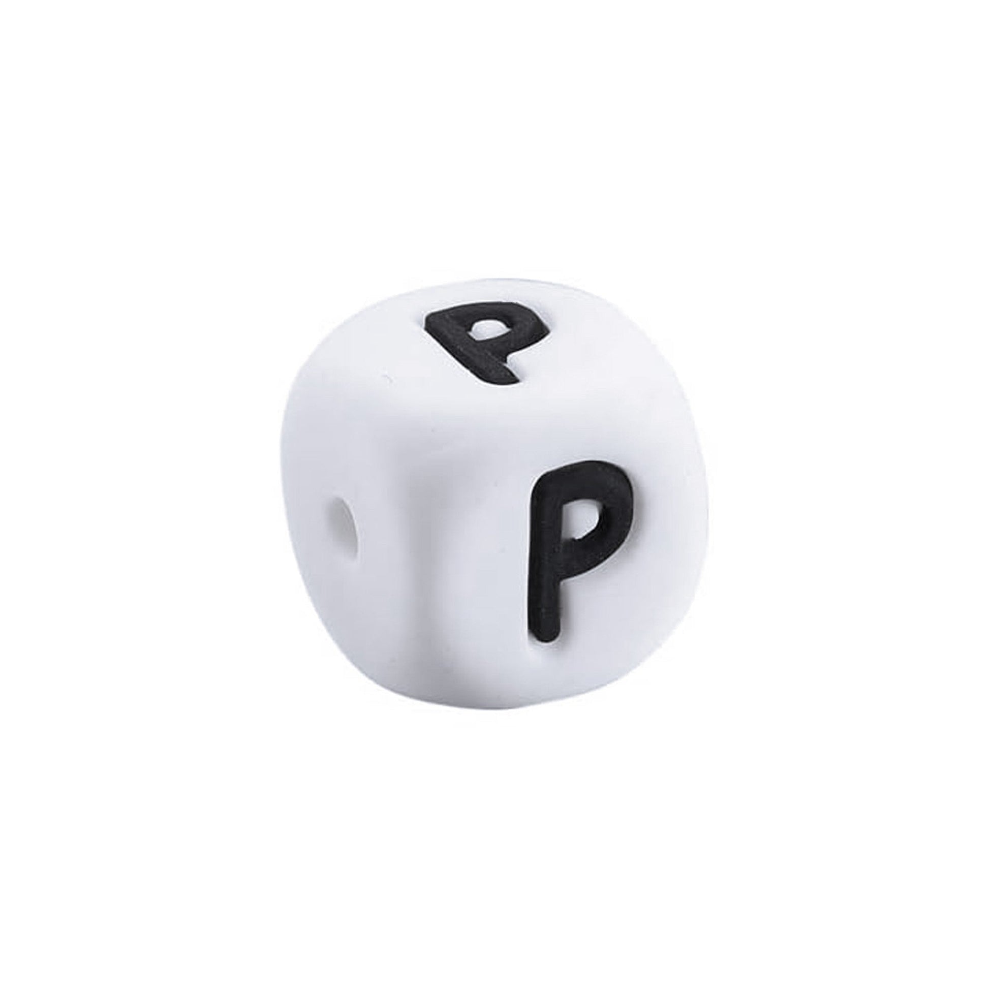 lettera P in silicone alimentare 12mm per dentizione e scritte personalizzate