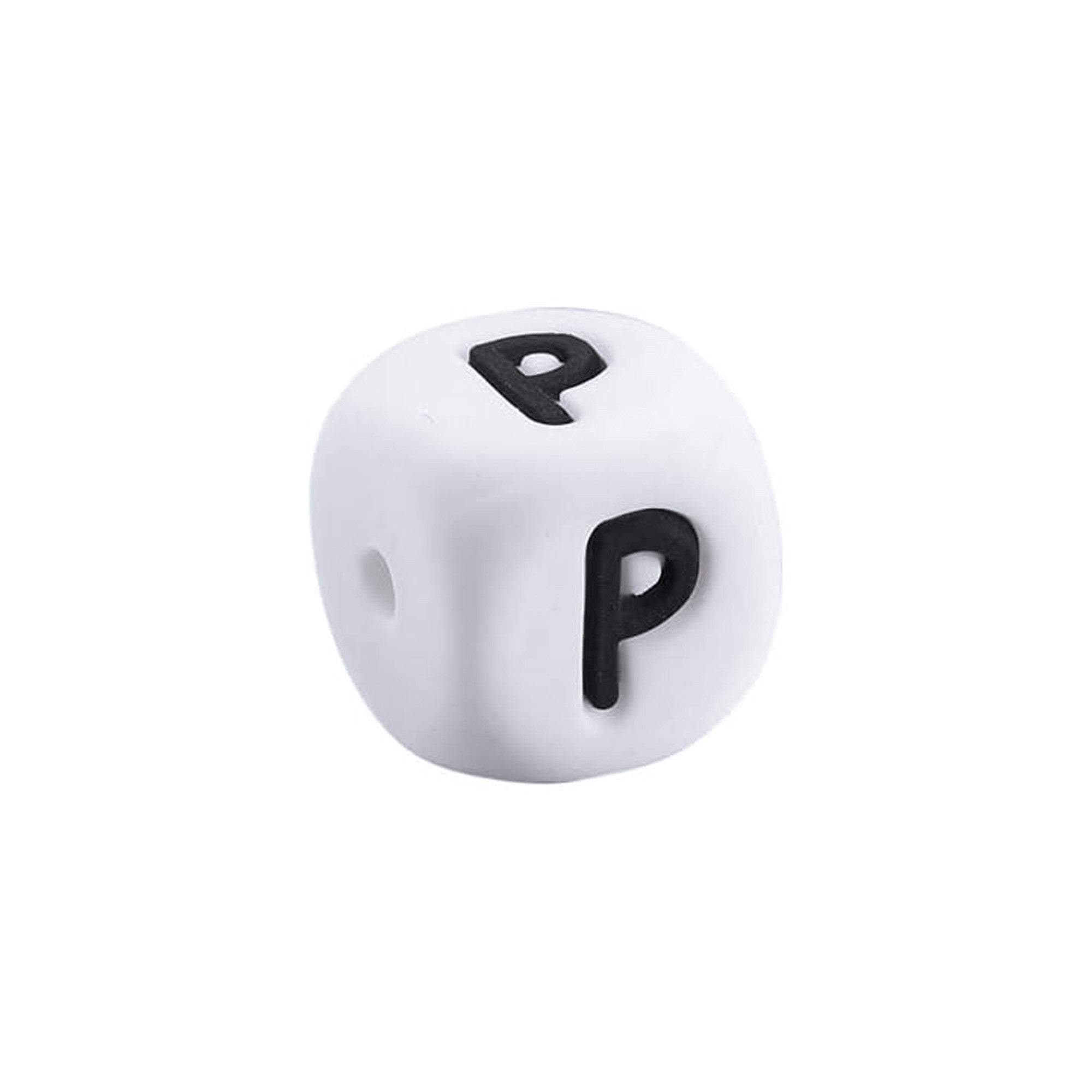 lettera P in silicone alimentare 12mm per dentizione e scritte personalizzate