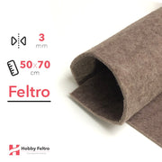 Feltro 50x70cm 3mm Marrone Pallido COD.64