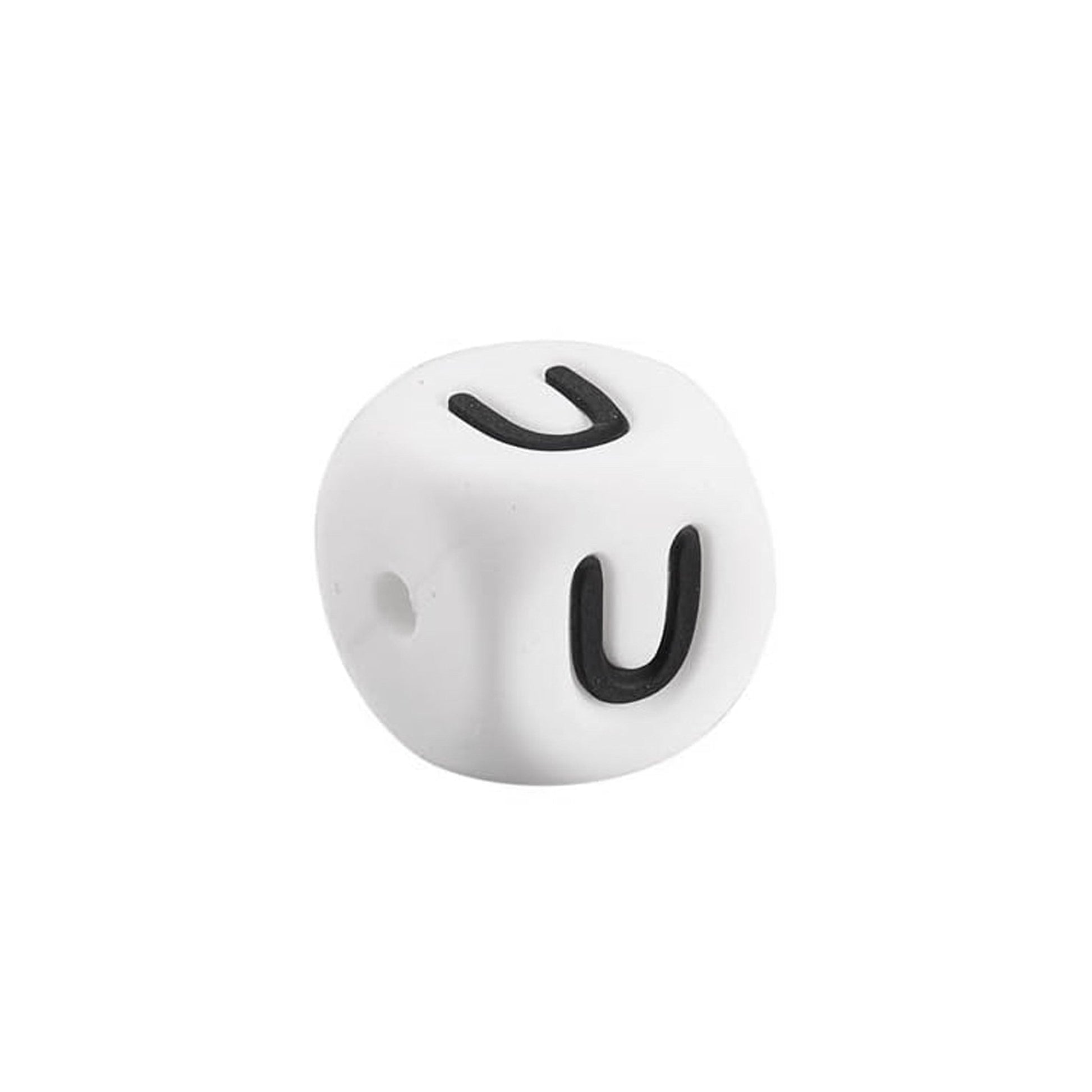 lettera U in silicone alimentare 12mm per dentizione e scritte personalizzate