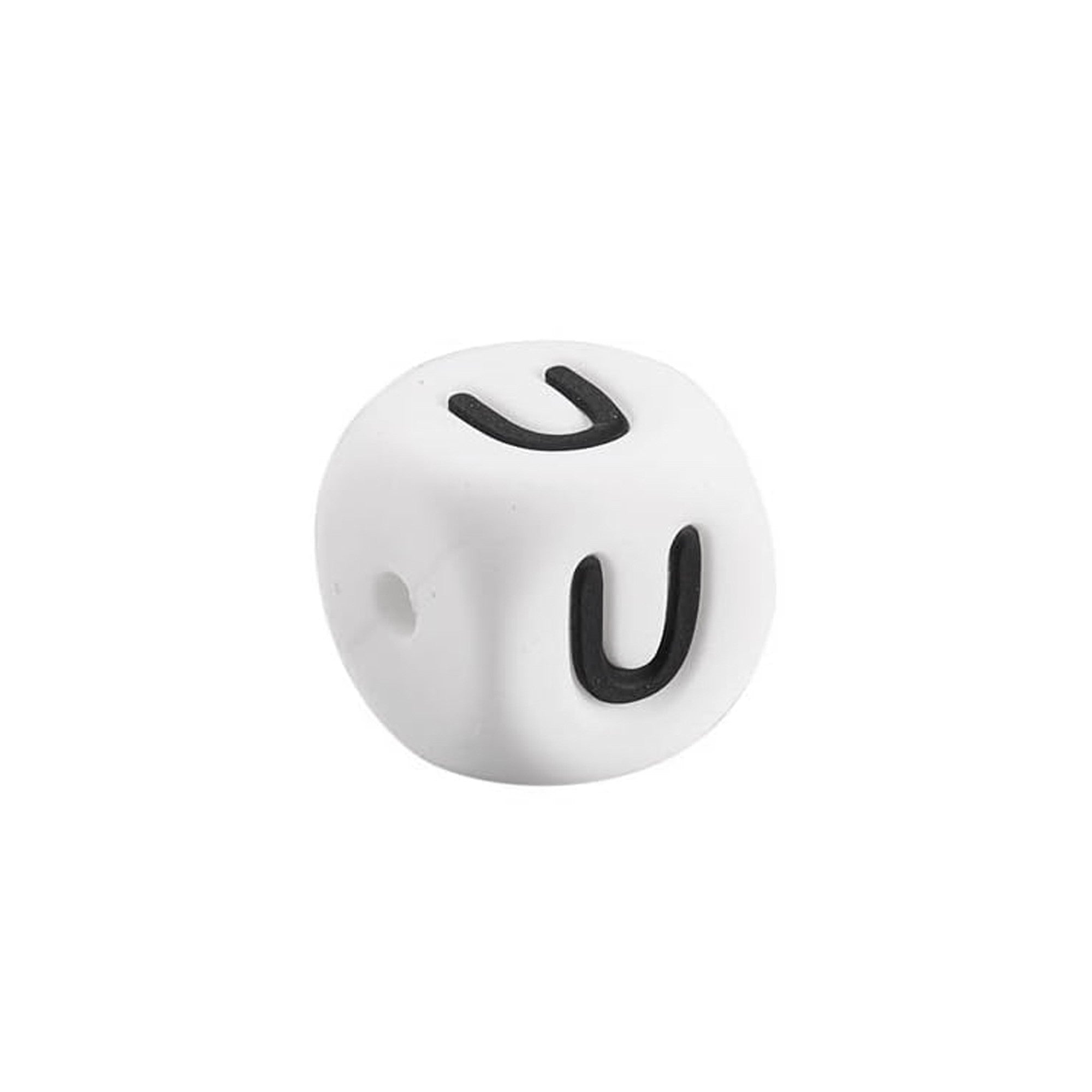 lettera U in silicone alimentare 12mm per dentizione e scritte personalizzate