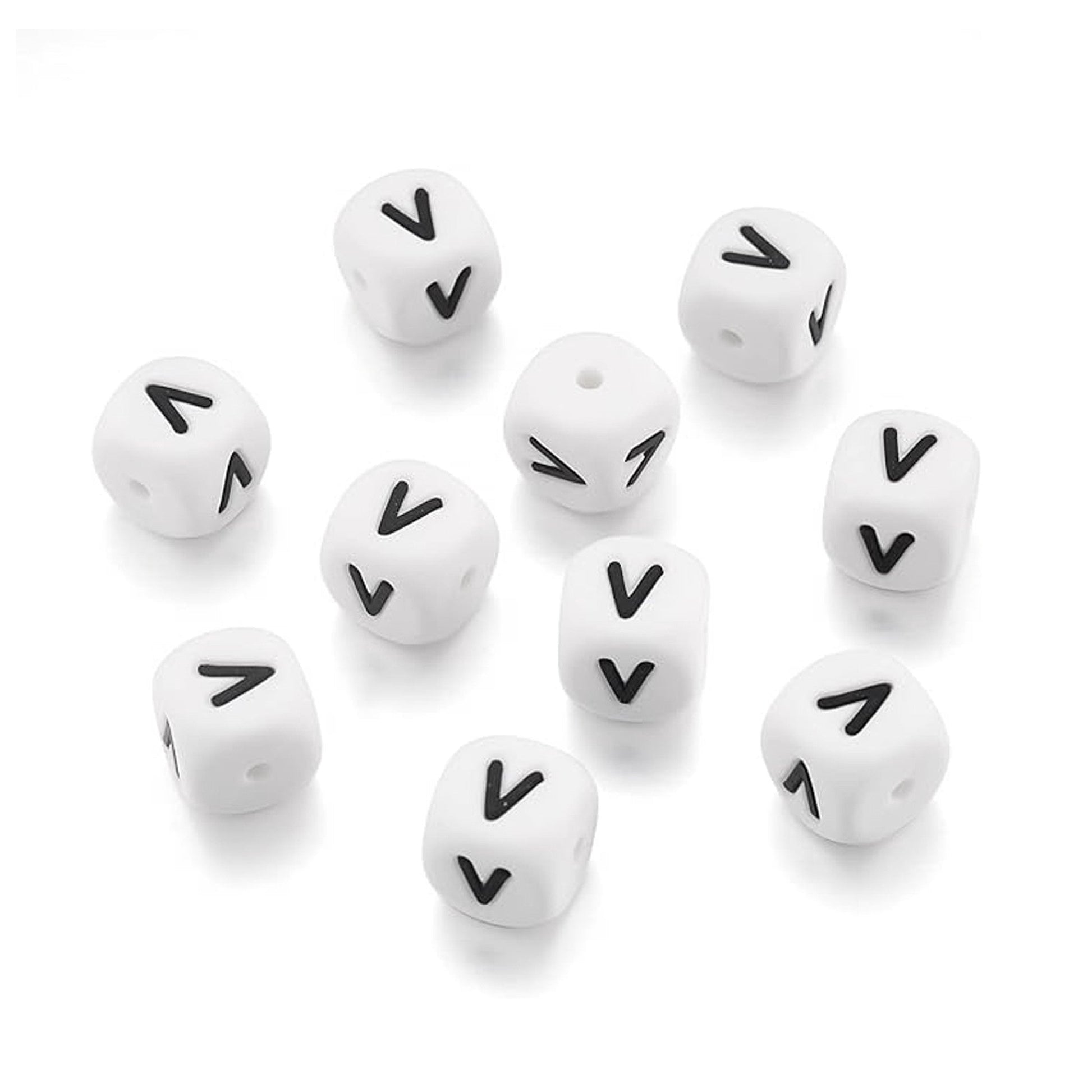 lettera alfabeto V in silicone alimentare 12mm per portachiavi e scritte personalizzate