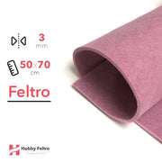 Feltro 50x70cm 3mm Rosa Incarnato Prugna COD.68