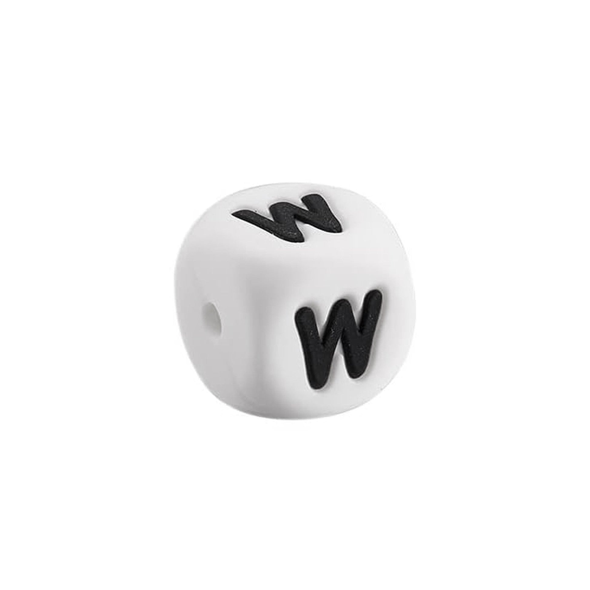 lettera W in silicone alimentare 12mm per dentizione e scritte personalizzate