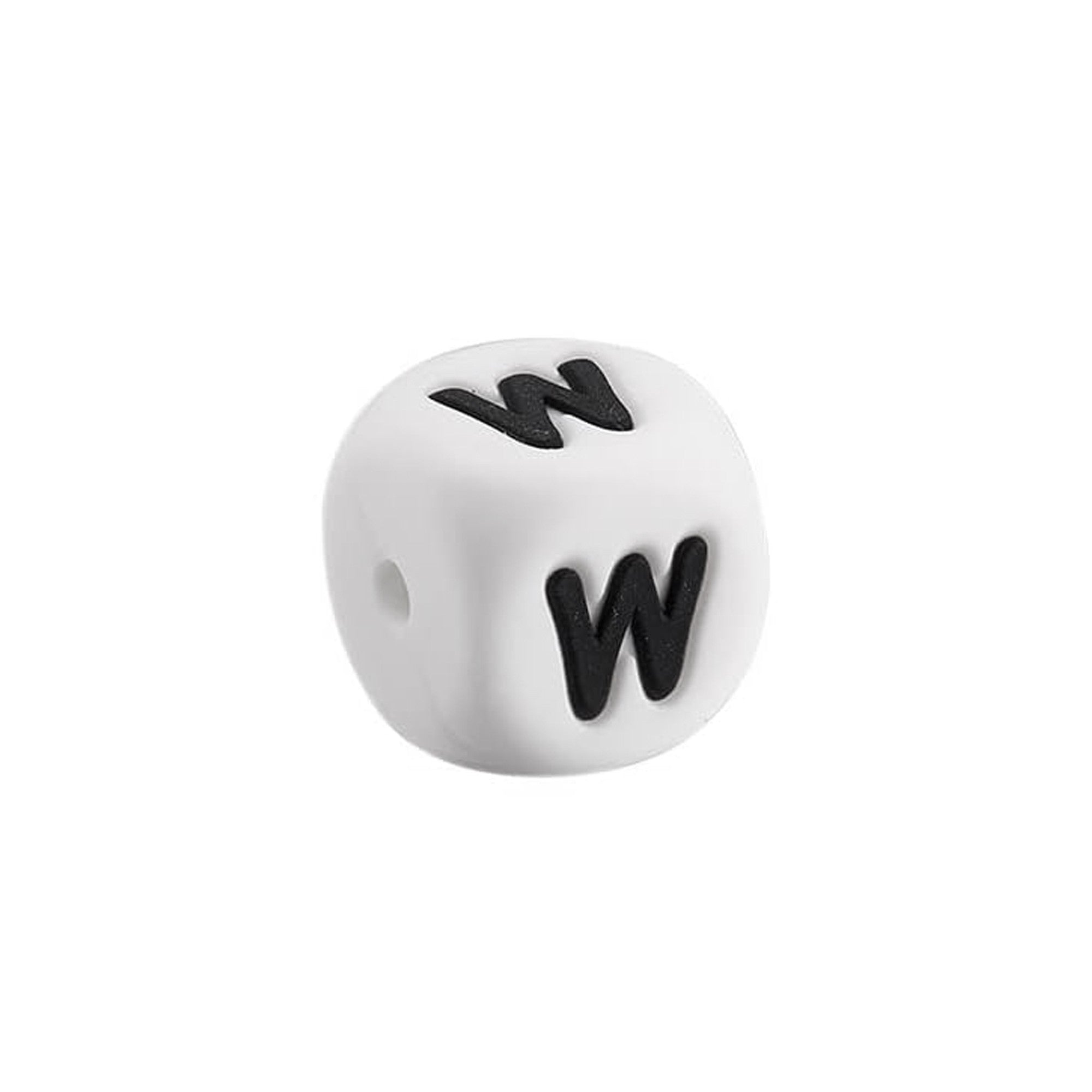 lettera W in silicone alimentare 12mm per dentizione e scritte personalizzate