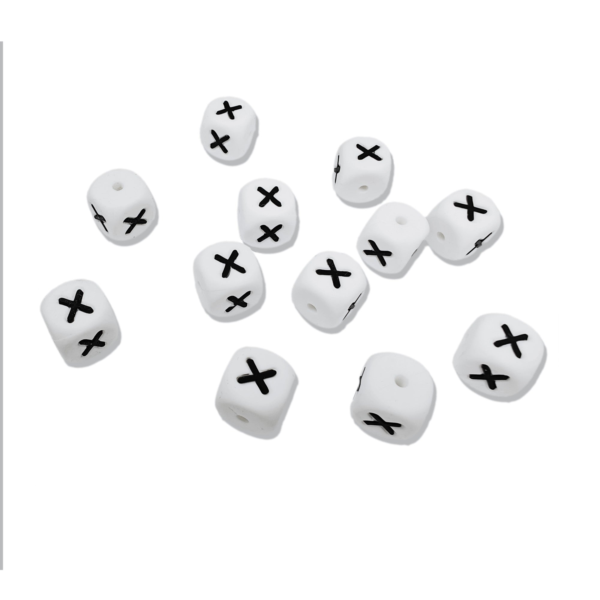 lettera alfabeto X in silicone alimentare 12mm per portachiavi e scritte personalizzate