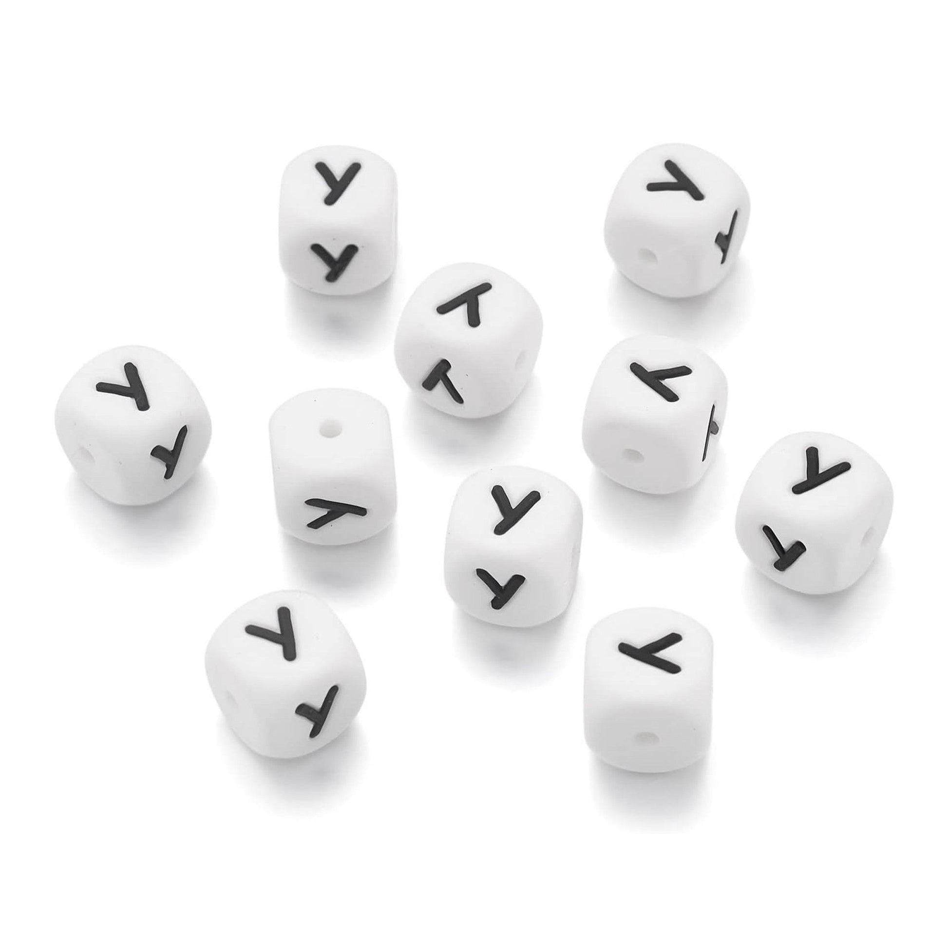 lettera alfabeto Y in silicone alimentare 12mm per portachiavi e scritte personalizzate