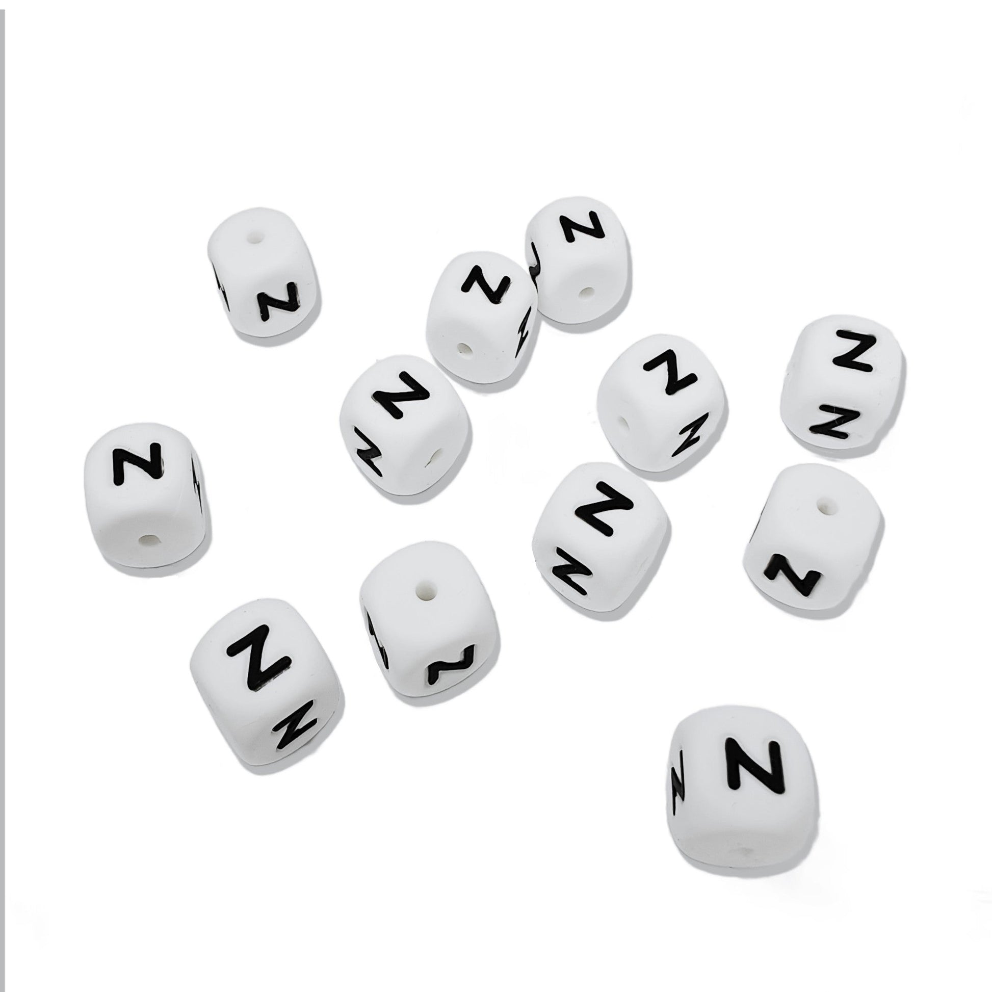 lettera alfabeto Z in silicone alimentare 12mm per portachiavi e scritte personalizzate