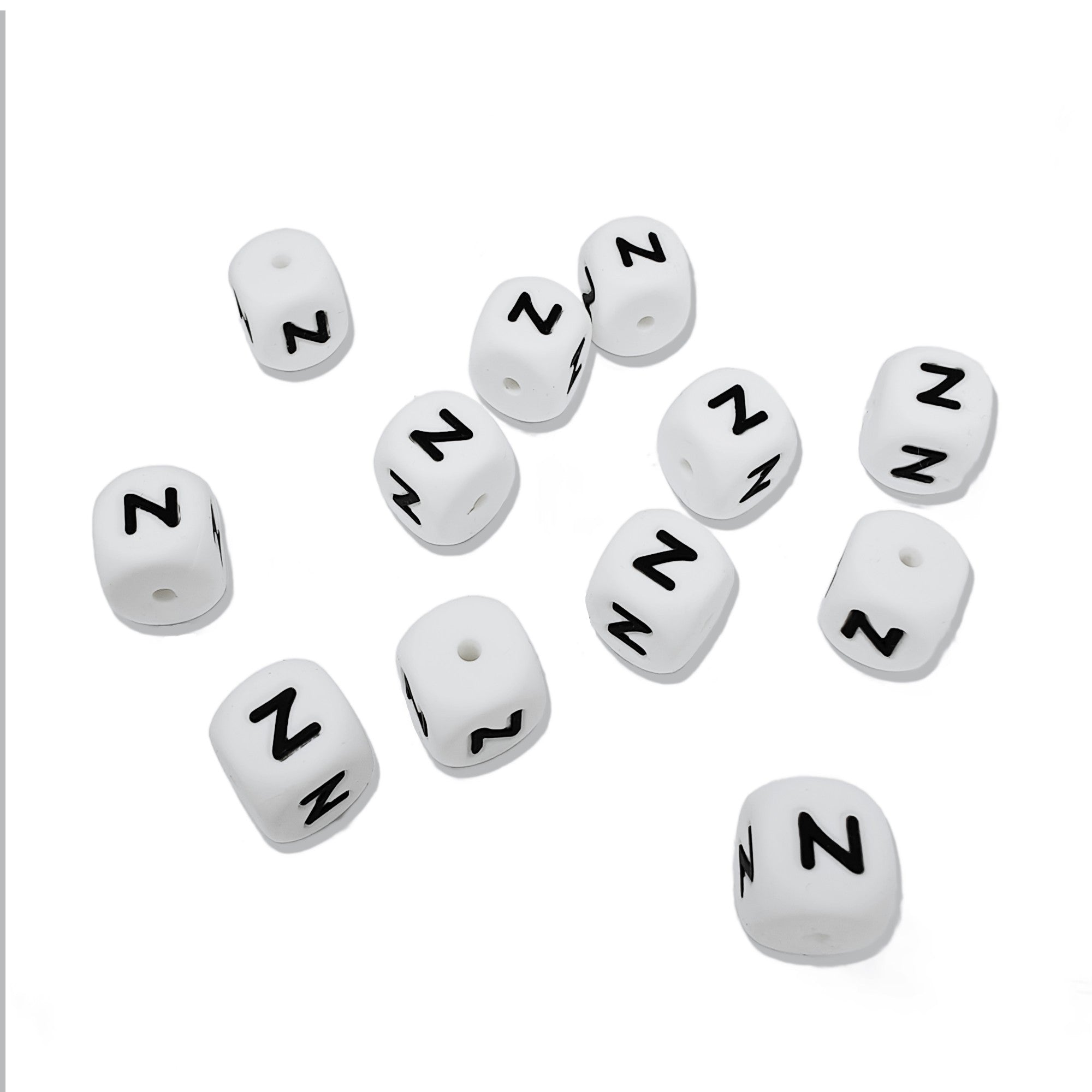 lettera alfabeto Z in silicone alimentare 12mm per portachiavi e scritte personalizzate