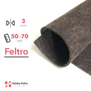 Feltro 50x70cm 3mm Marrone Scuro COD.84