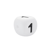 numero 1 in silicone alimentare 12mm per dentizione e scritte personalizzate