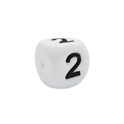 numero 2 in silicone alimentare 12mm per dentizione e scritte personalizzate
