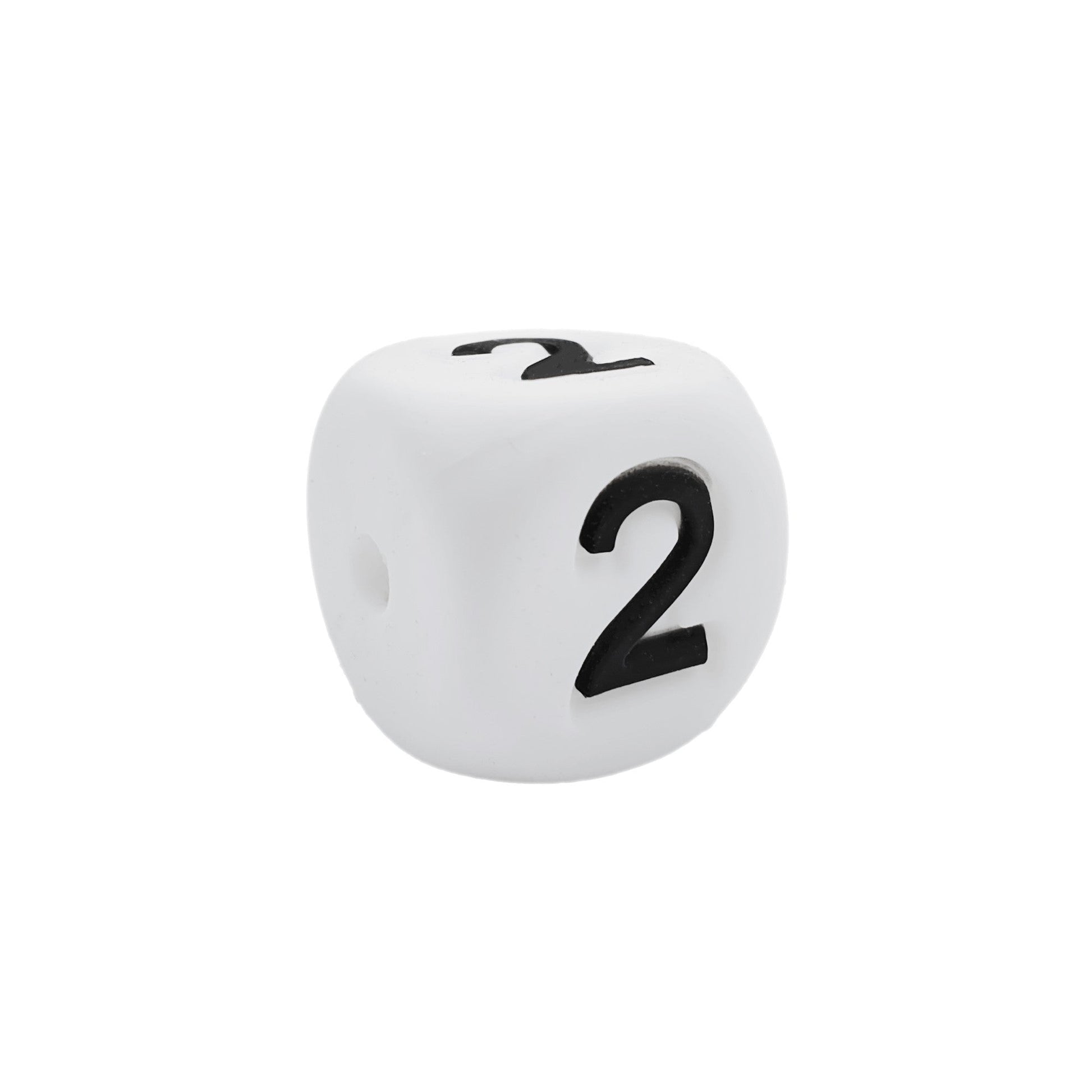 numero 2 in silicone alimentare 12mm per dentizione e scritte personalizzate