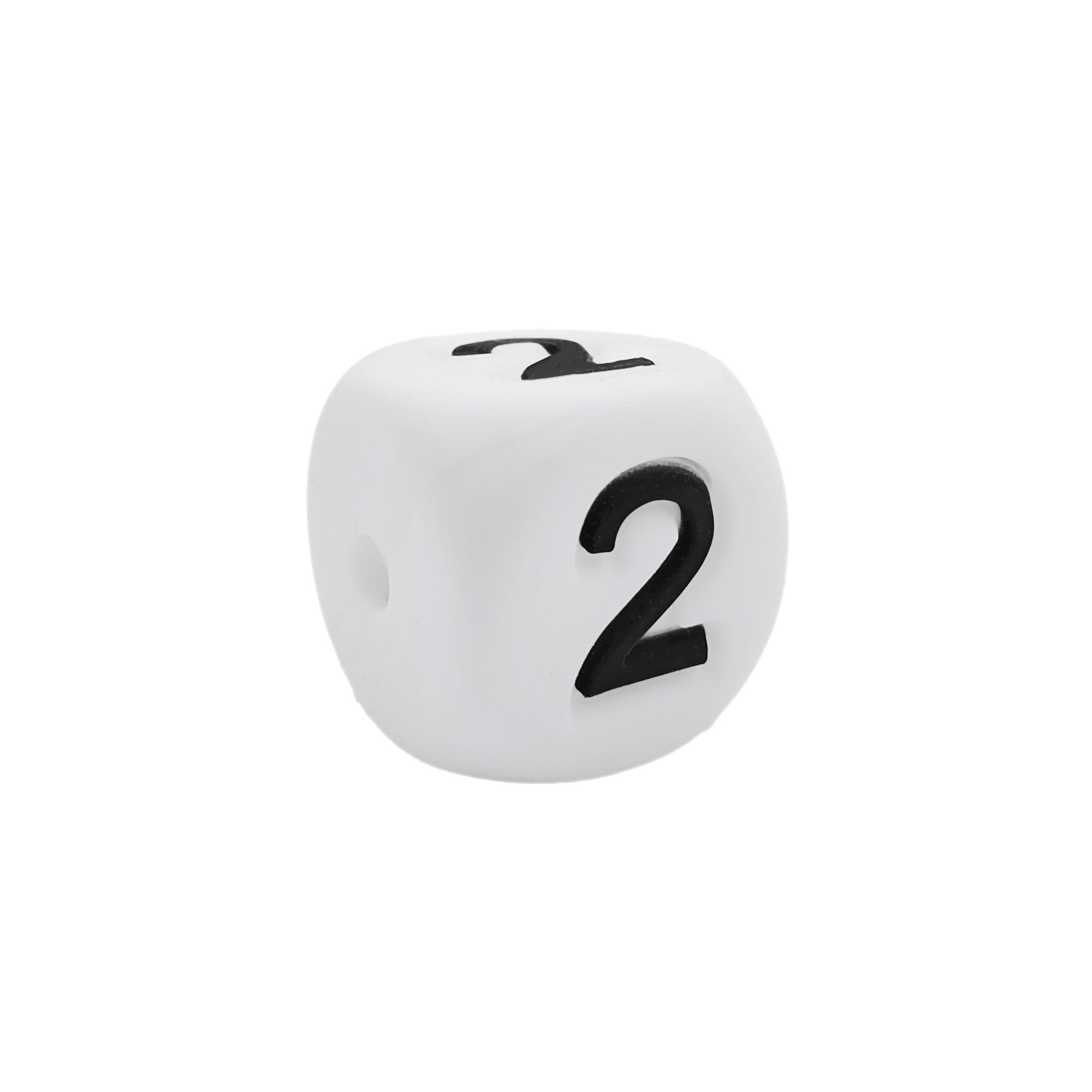 numero 2 in silicone alimentare 12mm per dentizione e scritte personalizzate