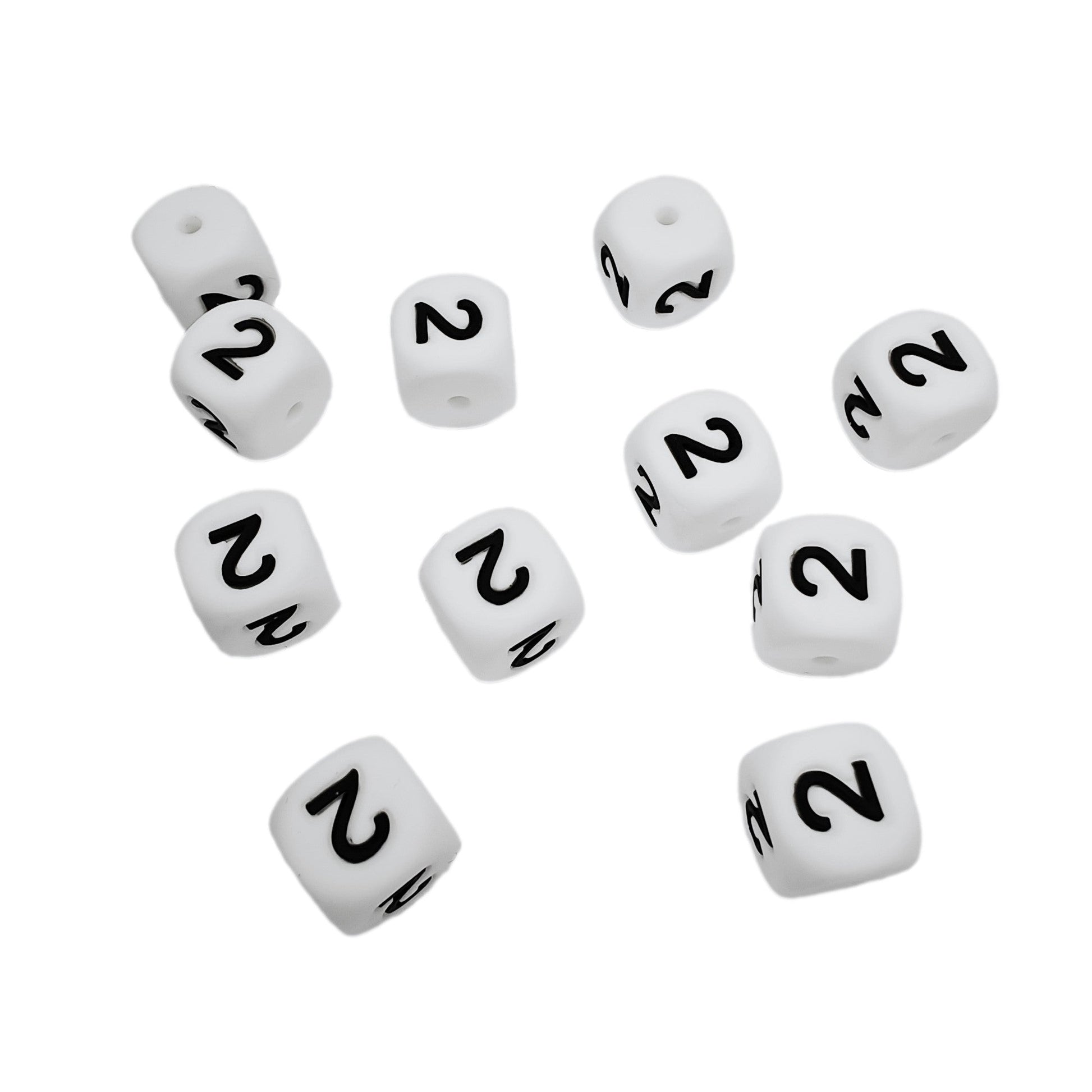 numero 2 in silicone alimentare 12mm per portachiavi e scritte personalizzate