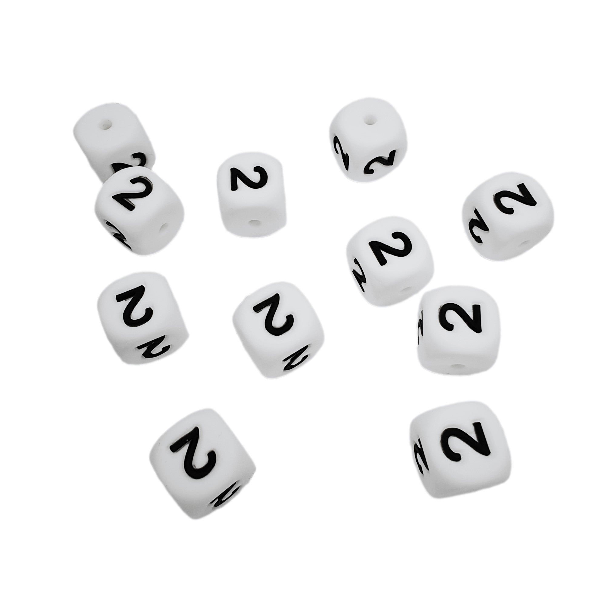 numero 2 in silicone alimentare 12mm per portachiavi e scritte personalizzate