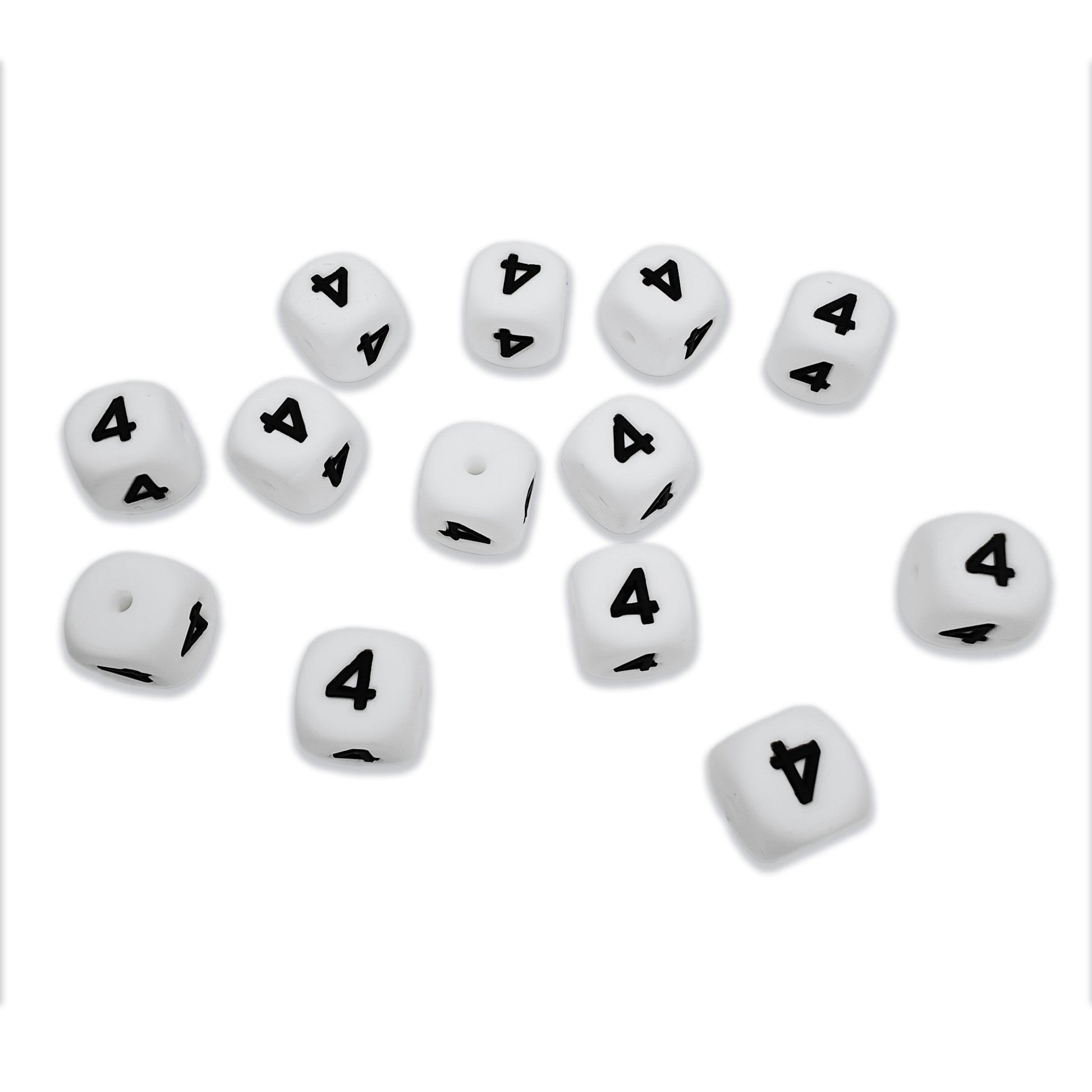 numero 4 in silicone alimentare 12mm per portachiavi e scritte personalizzate