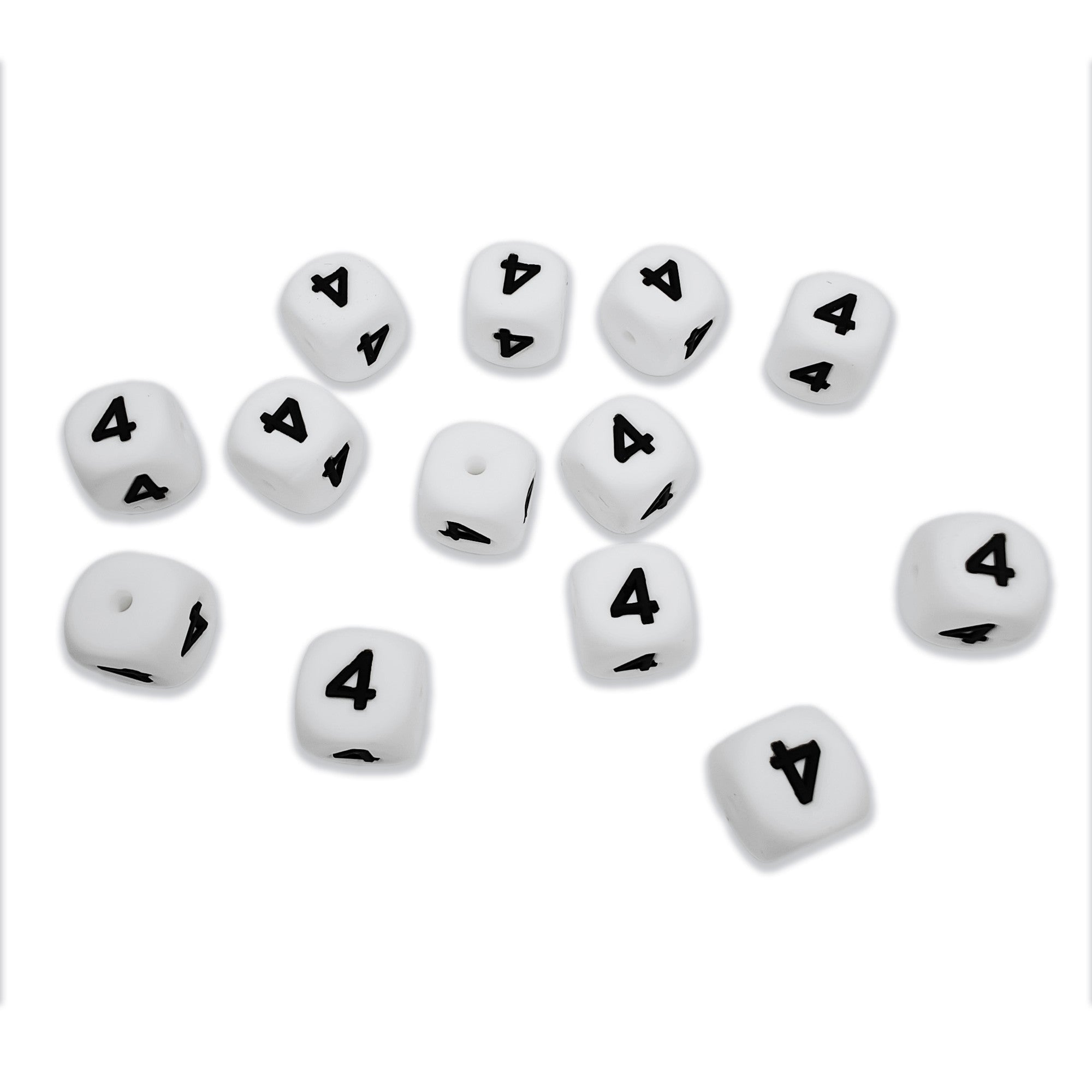 numero 4 in silicone alimentare 12mm per portachiavi e scritte personalizzate