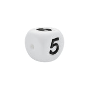 numero 5 in silicone alimentare 12mm per dentizione e scritte personalizzate