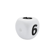 numero 6 in silicone alimentare 12mm per dentizione e scritte personalizzate
