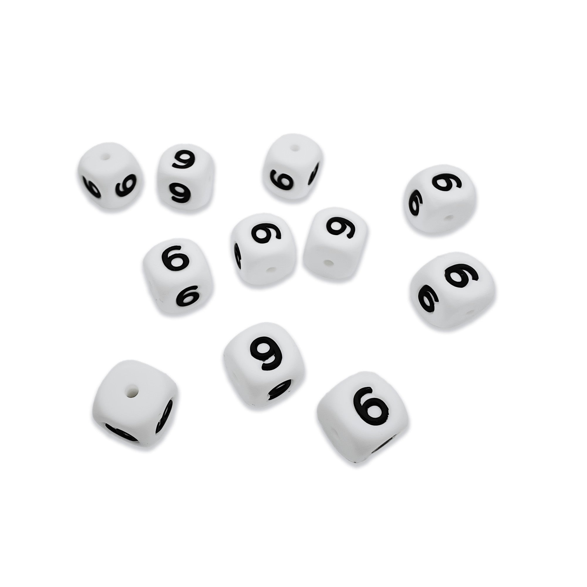 numero 6 in silicone alimentare 12mm per portachiavi e scritte personalizzate