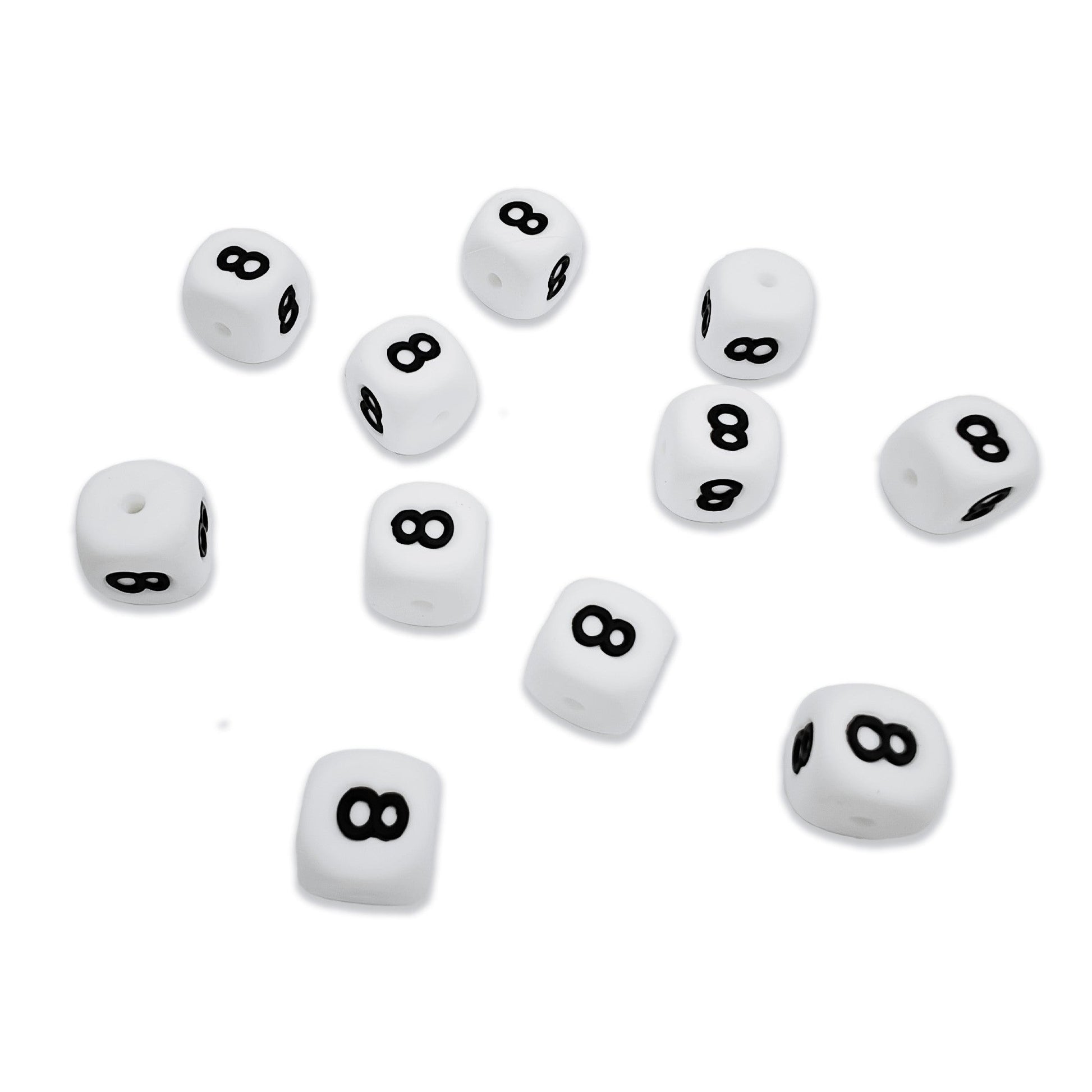 numero 8 in silicone alimentare 12mm per portachiavi e scritte personalizzate