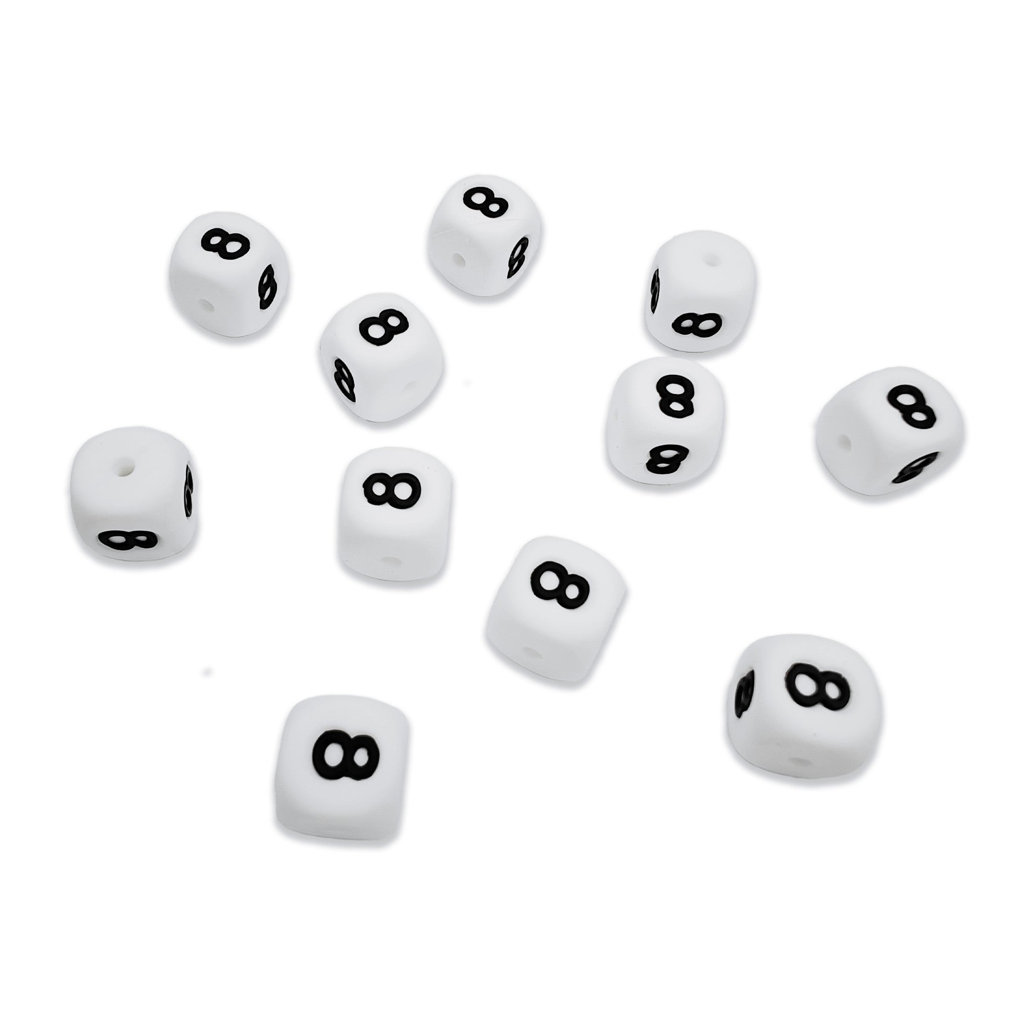 numero 8 in silicone alimentare 12mm per portachiavi e scritte personalizzate