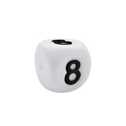 numero 8 in silicone alimentare 12mm per dentizione e scritte personalizzate